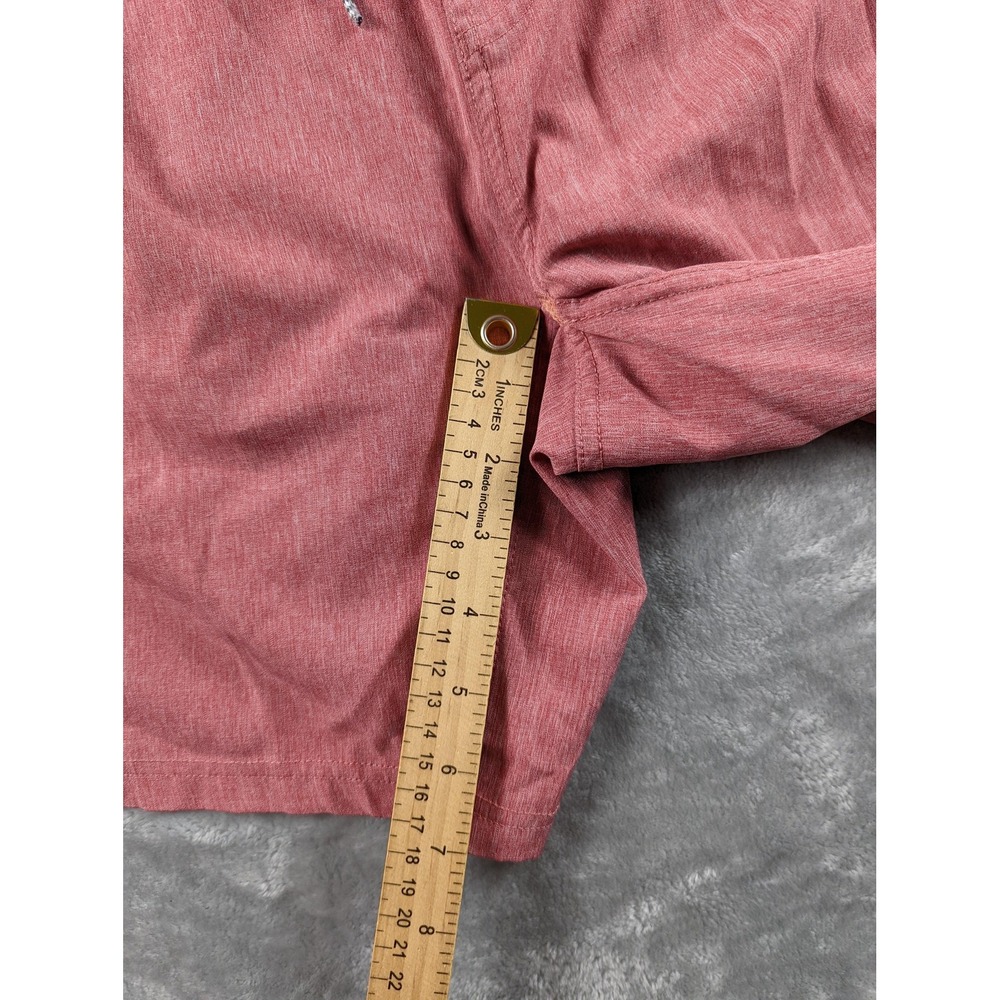 Burlebo Shorts Men Large Red Pink Lined Drawstring Stretch Athletic 7" Inseam - Picture 8 of 11